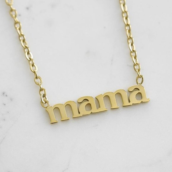 Mama Collection Gold Necklace 18" - Picture 1 of 2